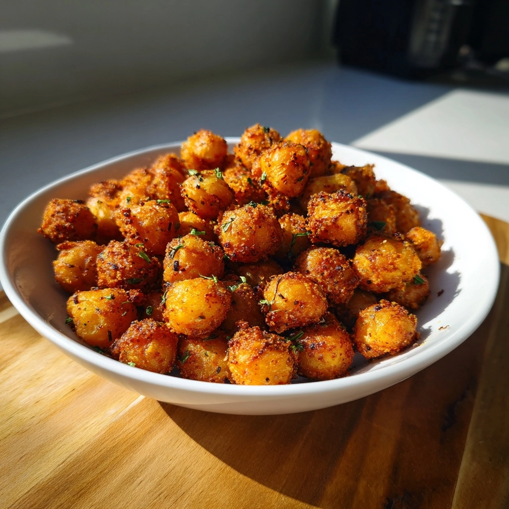 Air-Fried Chickpea Poppers