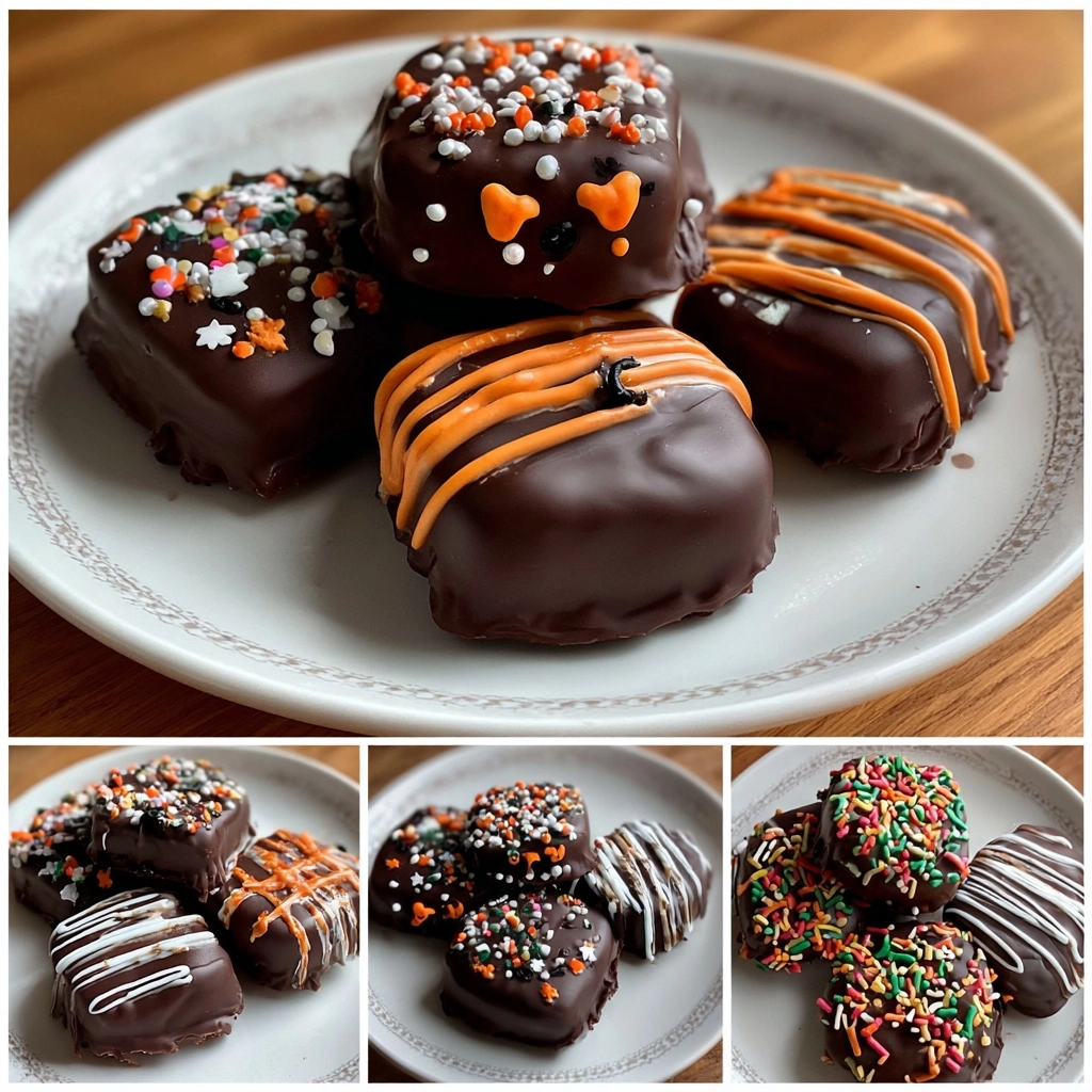 Chocolate-Covered Halloween Dipped Oreos