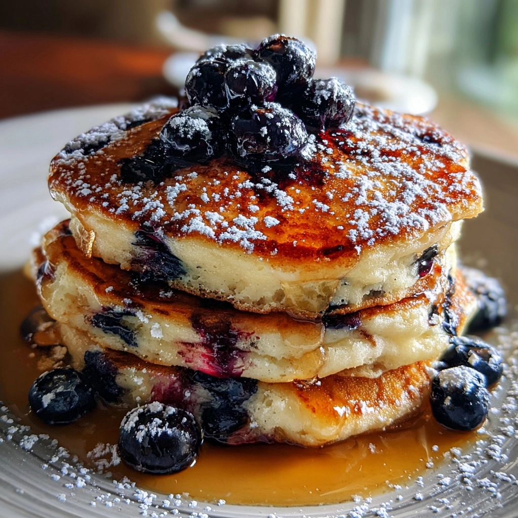 Fluffy Blueberry Pancakes