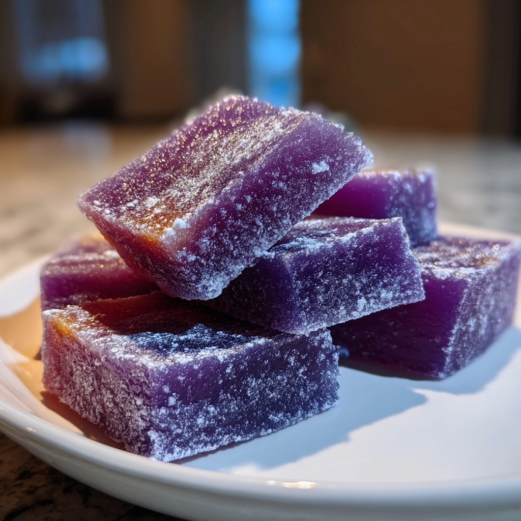 Hawaiian Butter Mochi with Ube