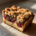 Nutella Raspberry Crumble Cake