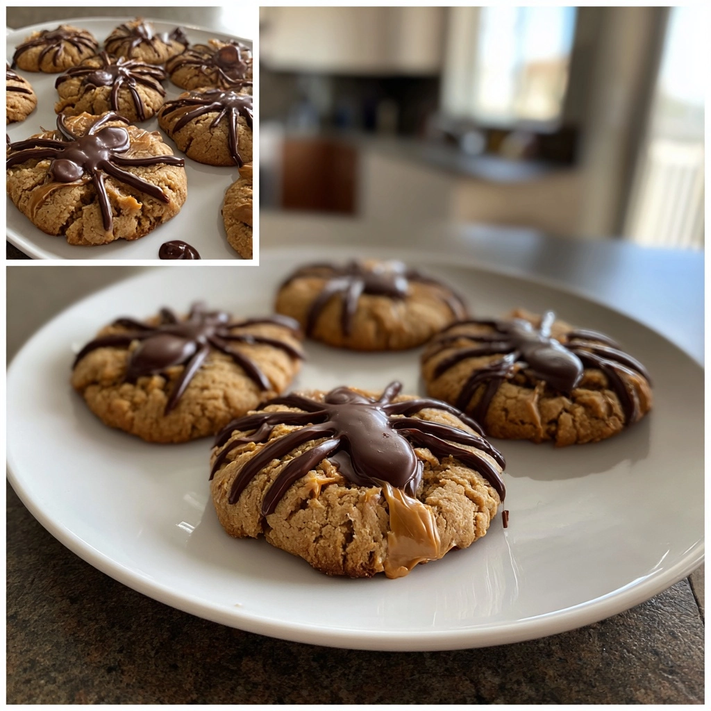 Peanut Butter Spider Cookies