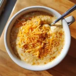 Roasted Garlic Cheddar Cauliflower Soup