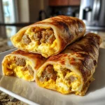 Sausage Egg and Cheese Breakfast Roll-Ups