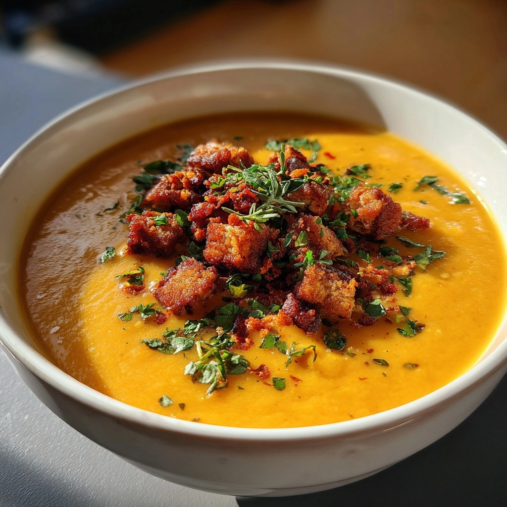 Spicy Chorizo Pumpkin Soup
