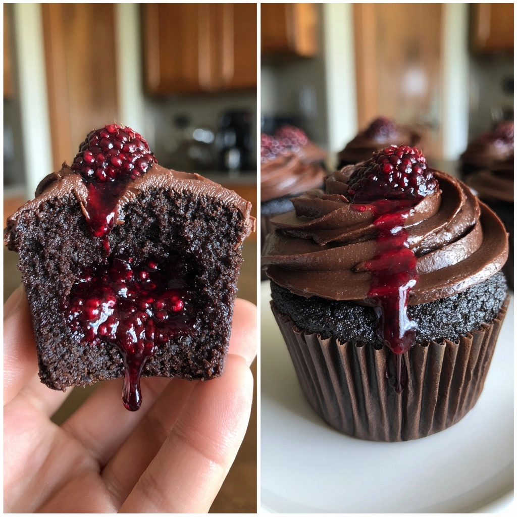 Bleeding Black Cupcakes