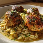 Chicken Meatballs and Orzo