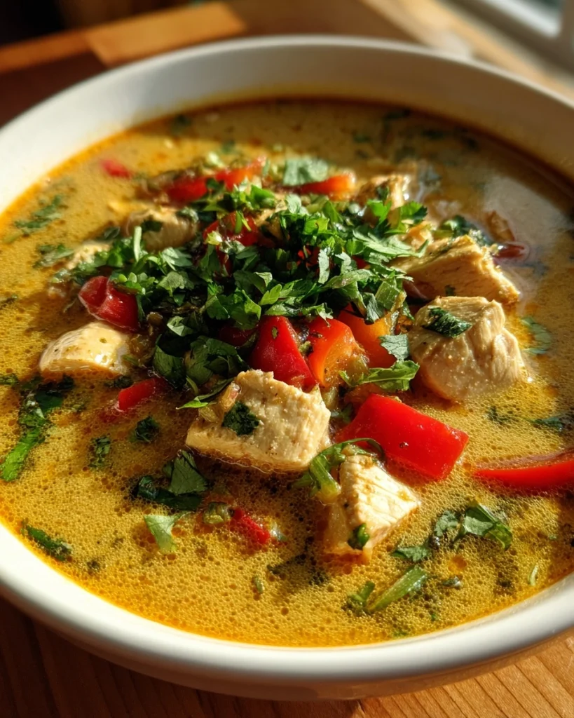 Creamy Chicken Taco Soup – A Cozy Flavorful Delight