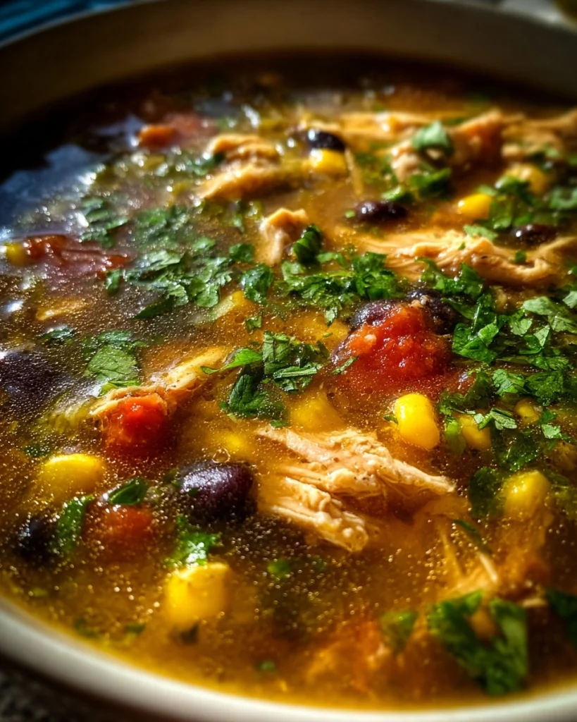 Flavorful Chicken Taco Soup – A Comforting Fiesta Recipe