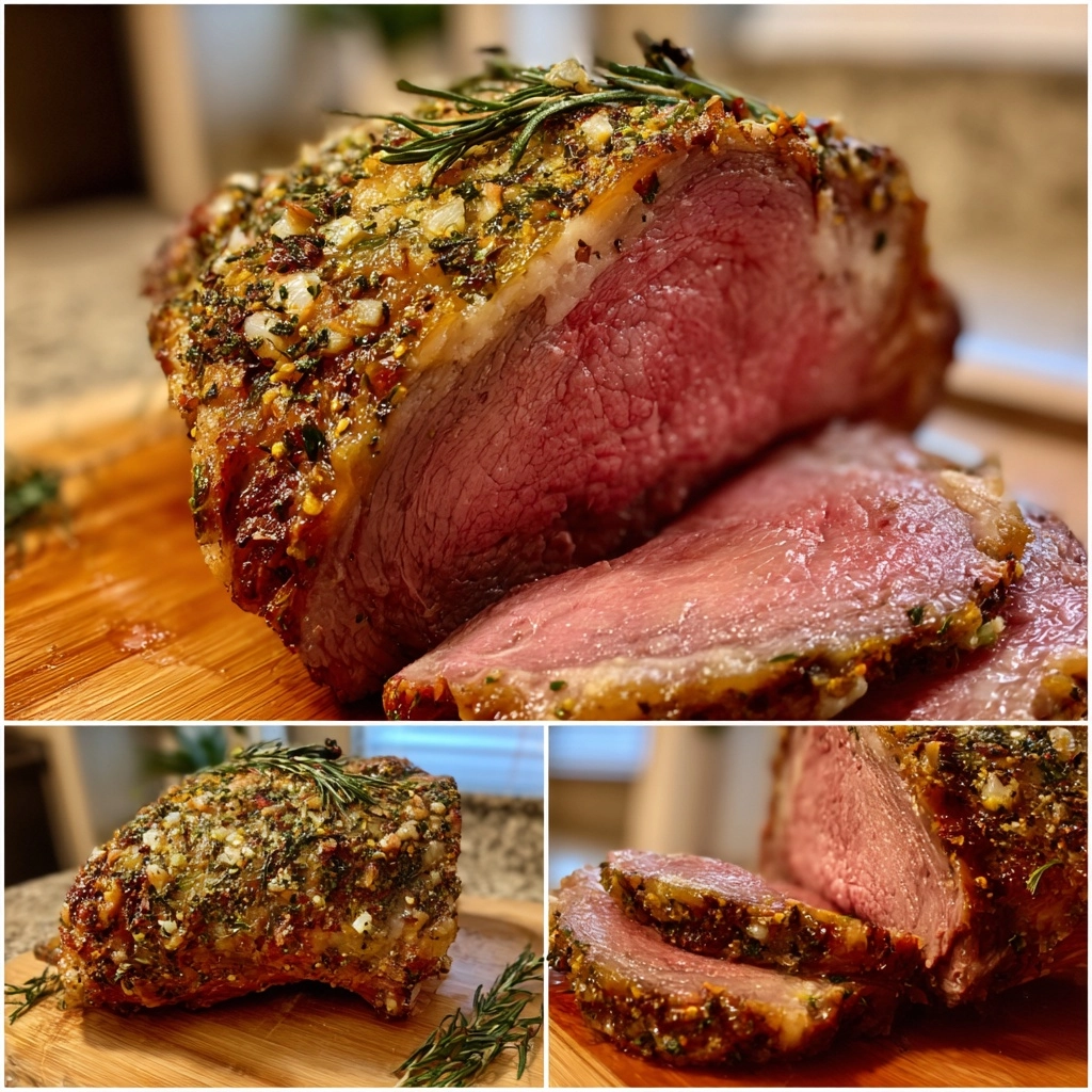 Garlic Herb Crusted Prime Rib