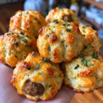 Halloween Meatball Biscuit Pumpkins