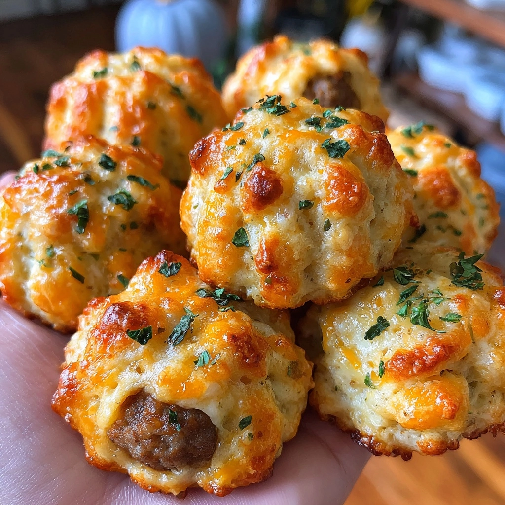 Halloween Meatball Biscuit Pumpkins