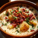 Hearty and Creamy Crockpot Potato Soup with Bacon Delight