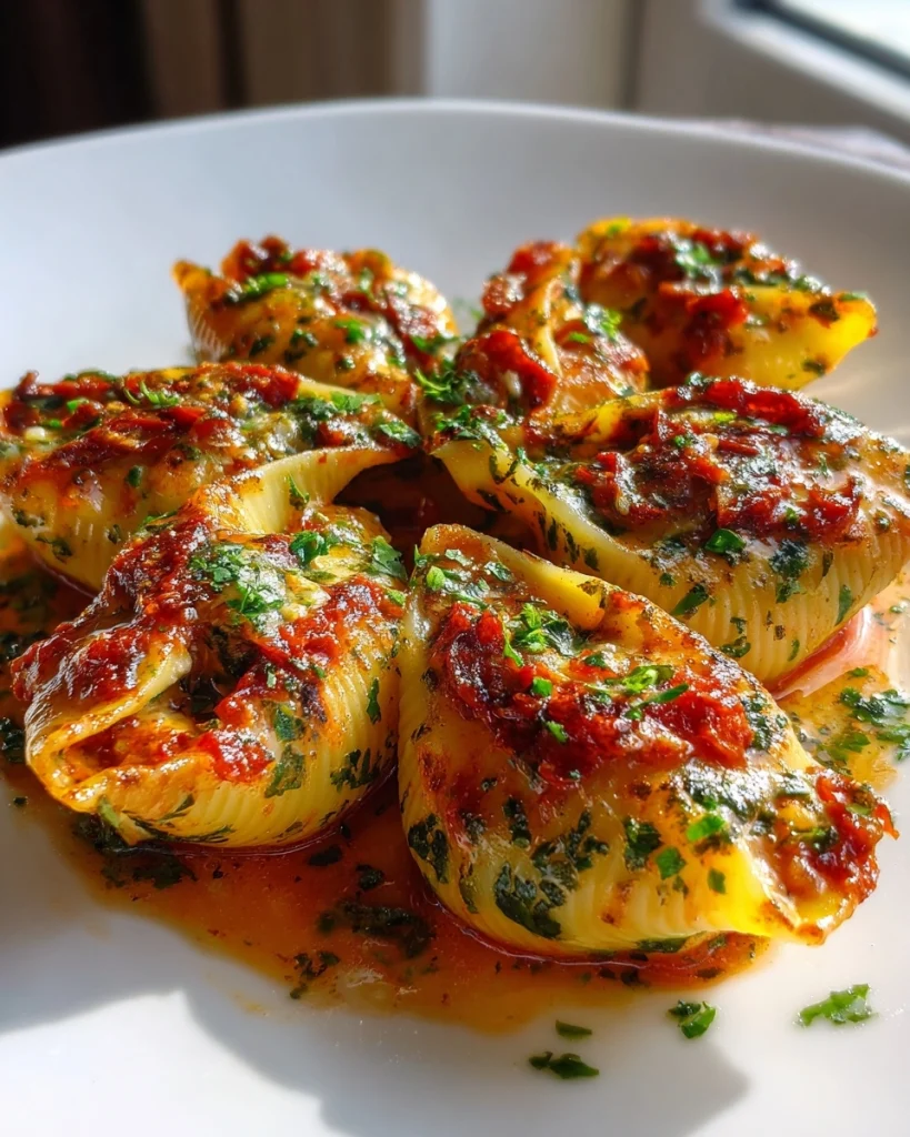 Indulge in Creamy Sun-Dried Tomato and Ricotta Stuffed Shells