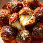 Irresistible Stuffed Meatballs with Mozzarella Cheese