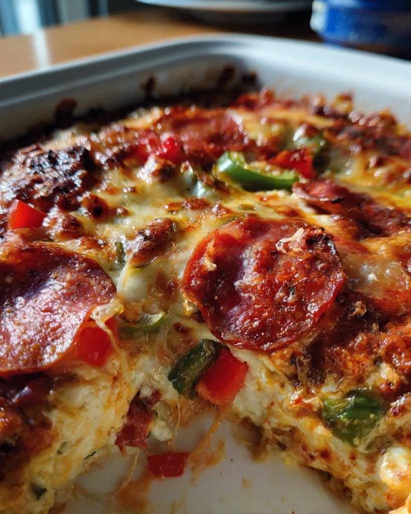 Low Carb Pizza Casserole is an easy keto dinner recipe made with all of your favorite pizza toppiâ€¦ | Keto recipes dinner, Low carb recipes, Healthy low carb recipes