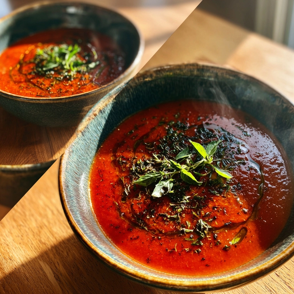 Roasted Tomato Soup with Herbs