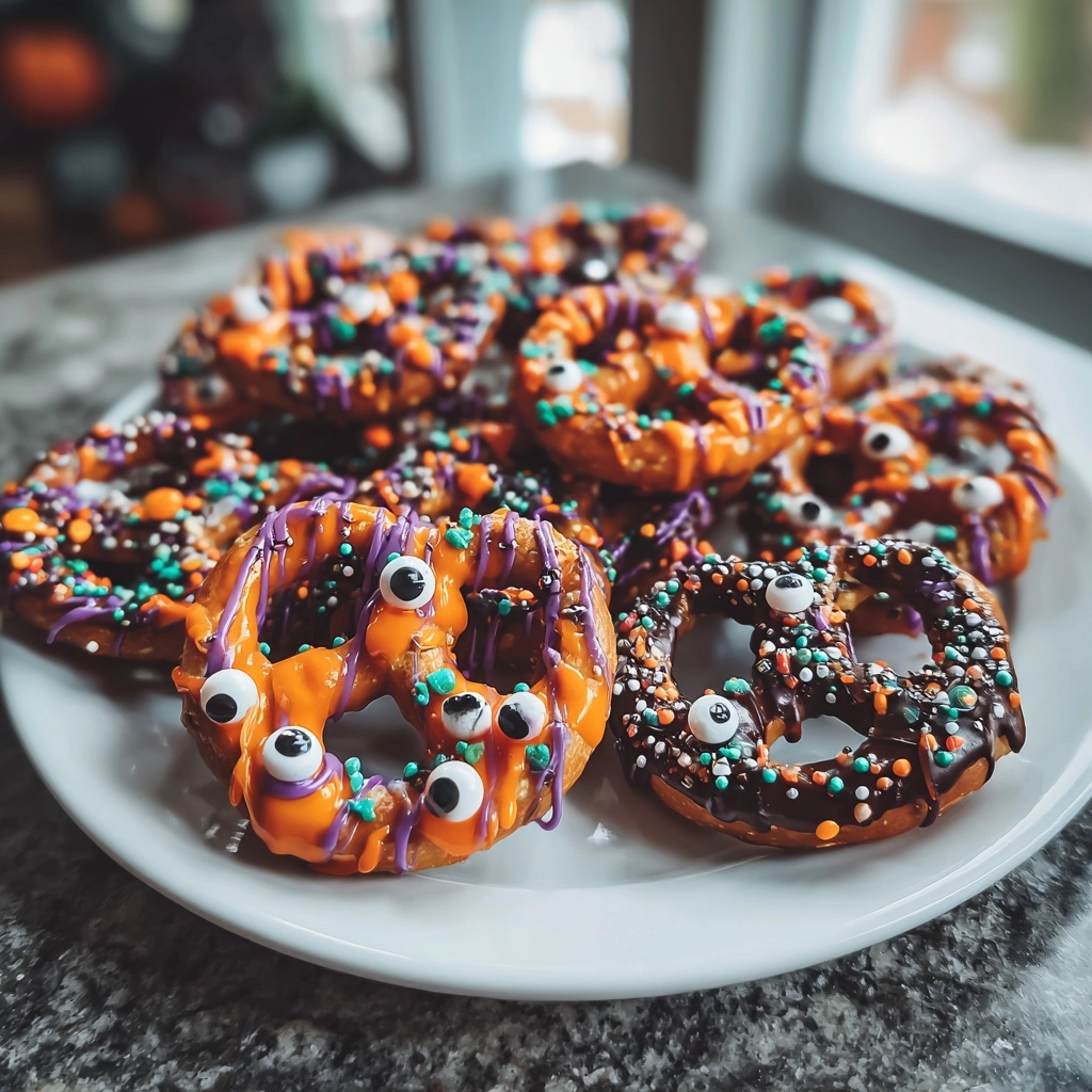 Sweet and Spooky Halloween Pretzels