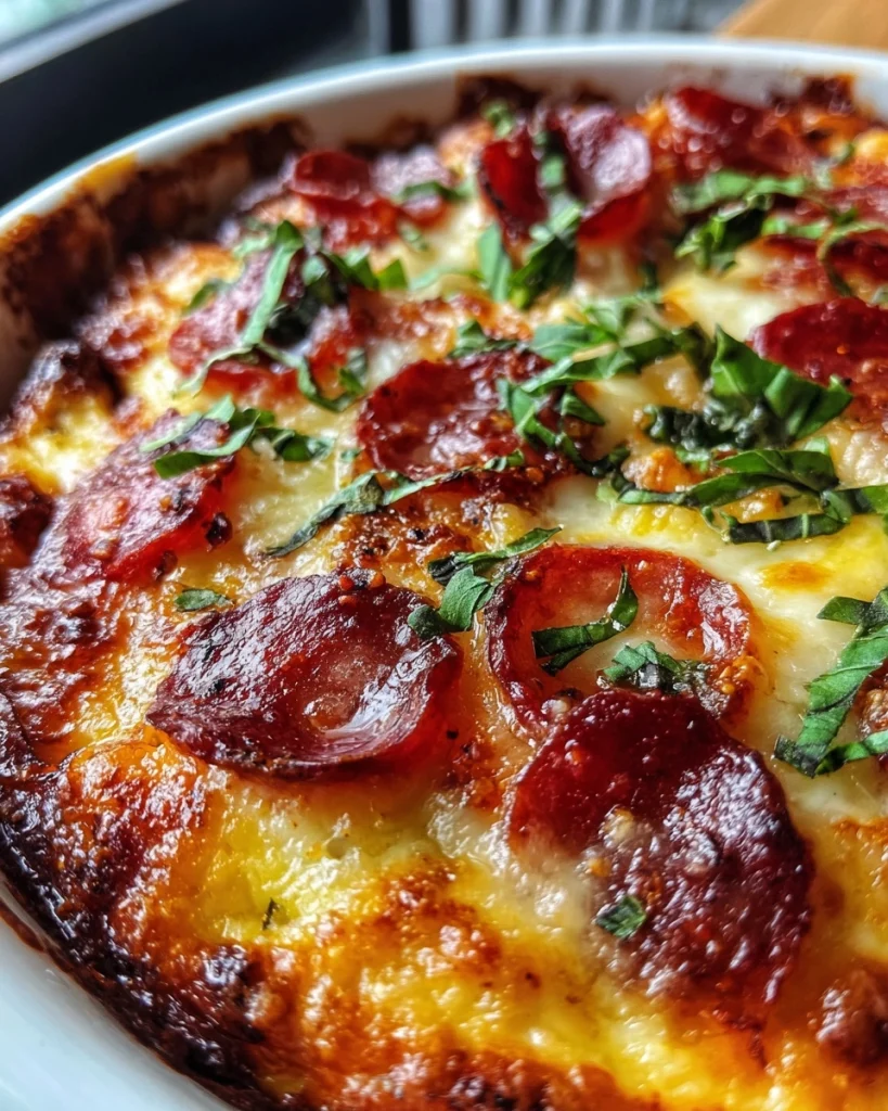 20-Min Low-Carb Crustless Pizza Bowl | Saucy &amp; Satisfying
