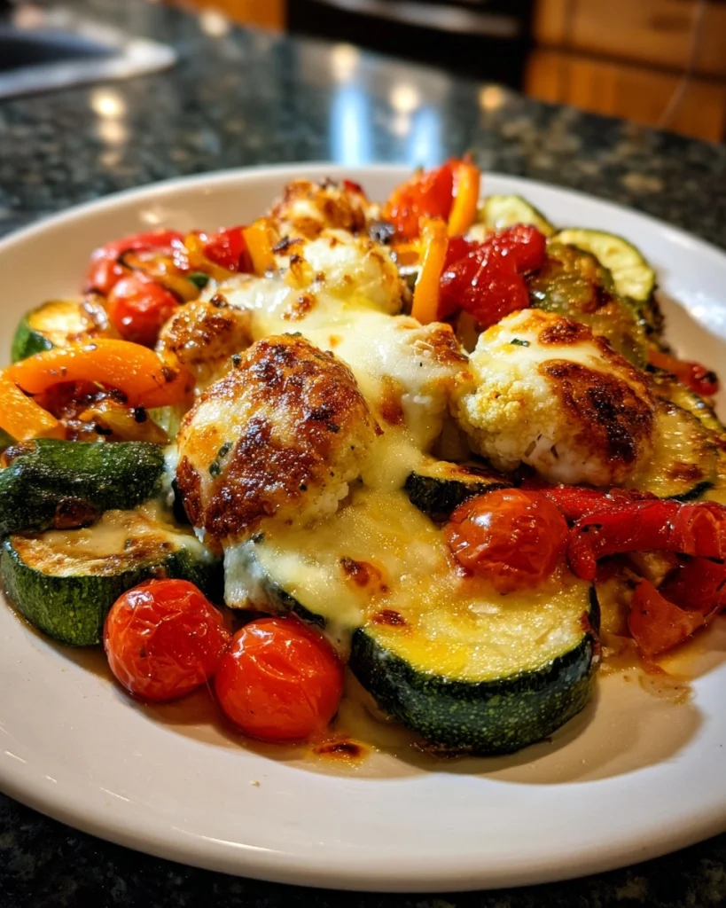 Cheesy Marry Me Roasted Vegetable Medley