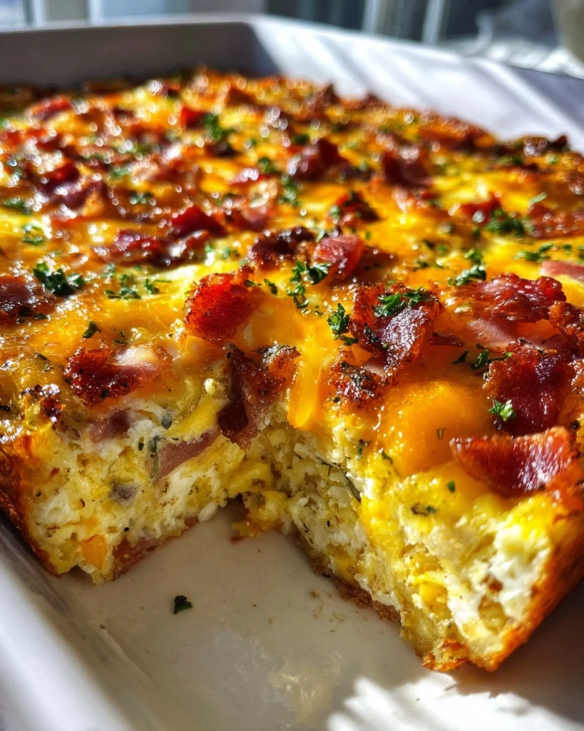 Crack Breakfast Casserole Recipe – Easy Cheesy Breakfast with Eggs, Bacon &amp; Hash Browns