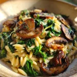 Creamy Spinach and Mushroom Orzo