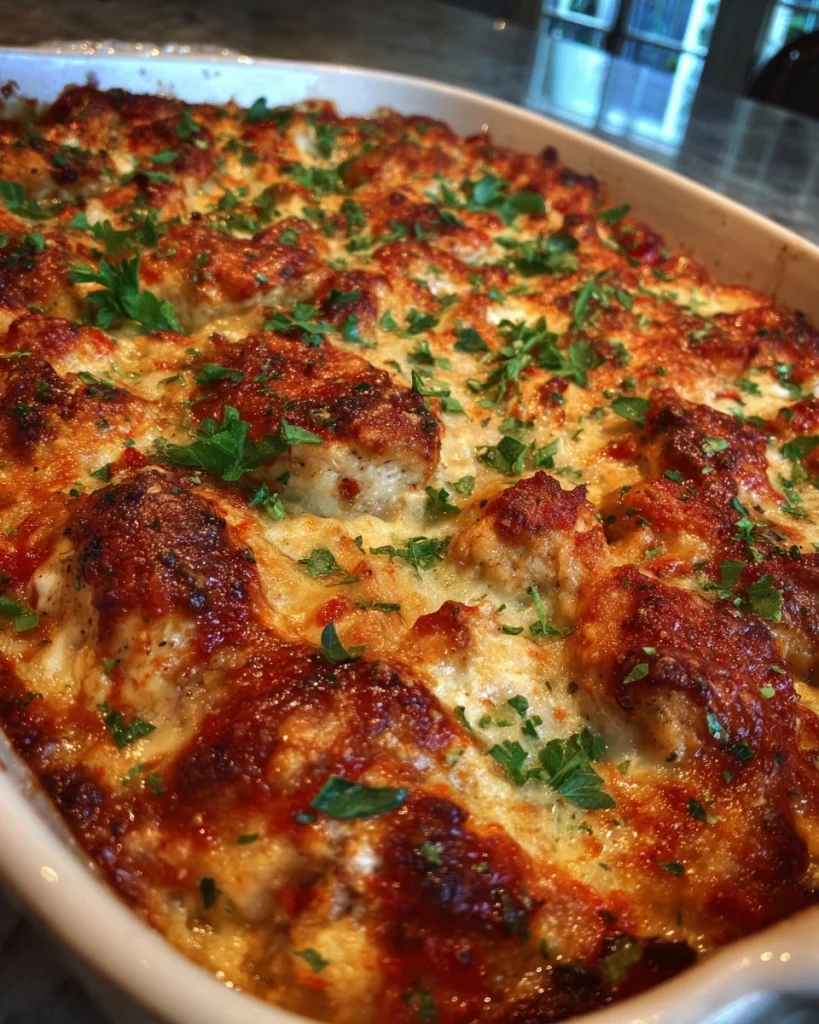 Easy 5-Ingredient Chicken Parmesan Casserole