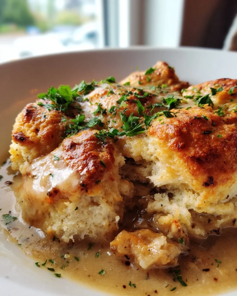 Hearty Biscuits and Gravy Breakfast Casserole