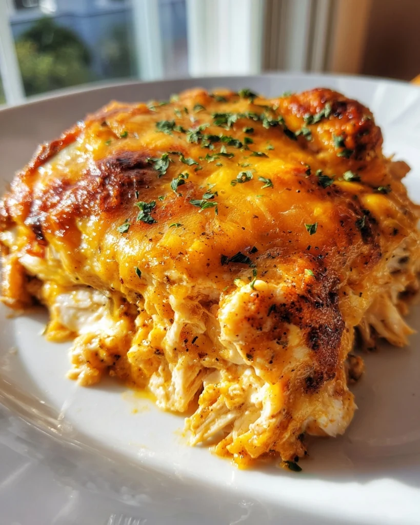 Keto Chicken Enchilada Casserole – keyword: keto chicken casserole