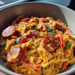One-Pot Creamy Cajun Sausage Pasta