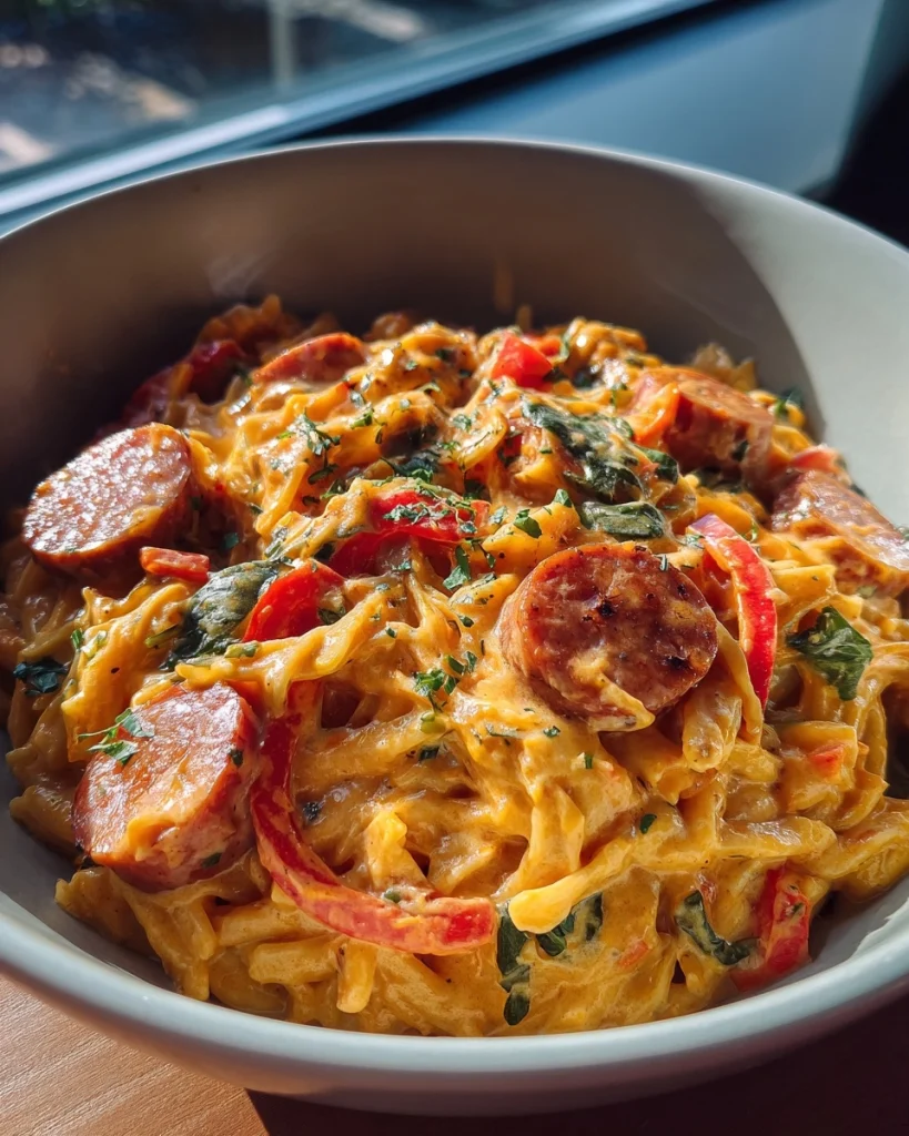 One-Pot Creamy Cajun Sausage Pasta