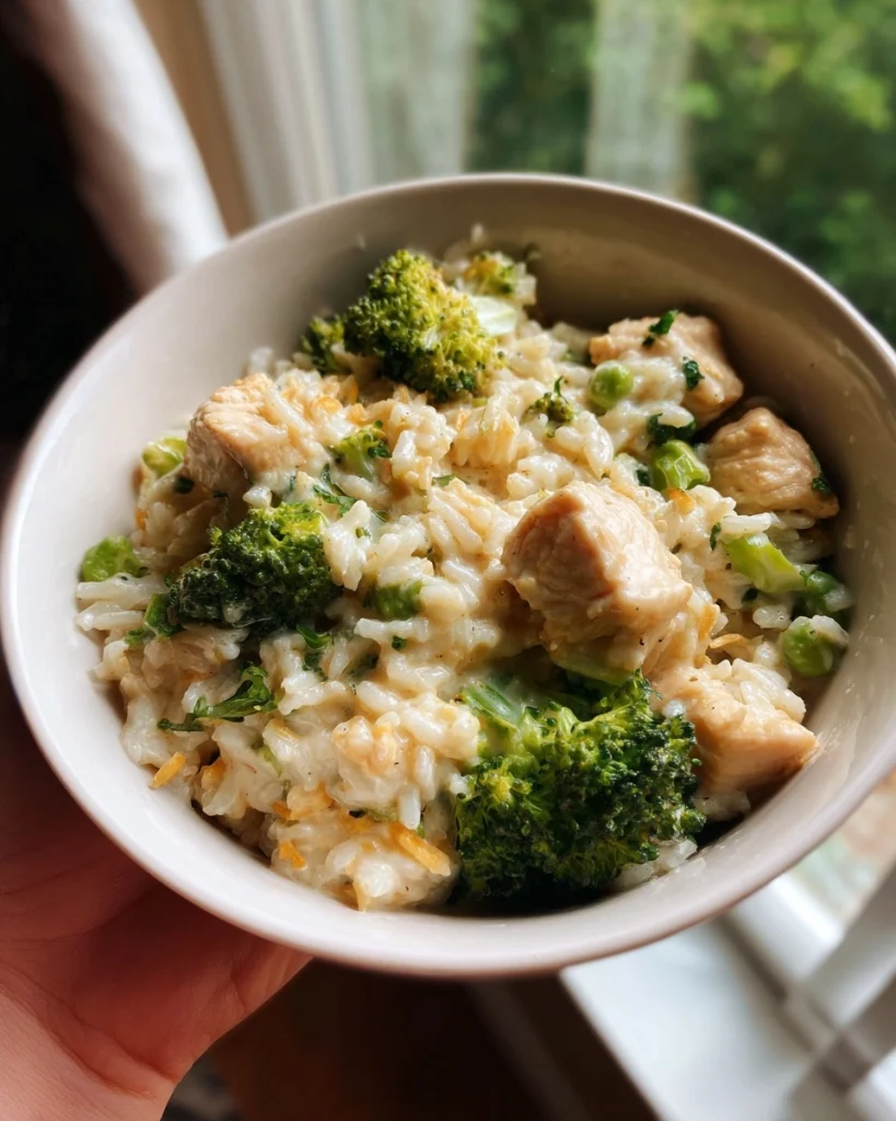 One-Pot Creamy Chicken and Rice with Veggies