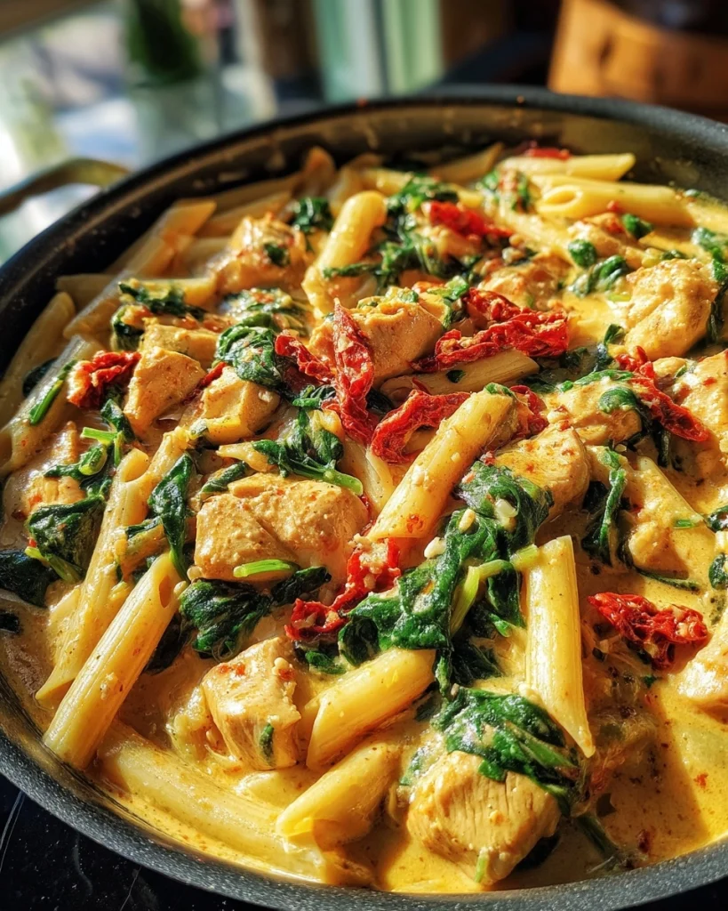 One-Pot Creamy Tuscan Chicken Pasta