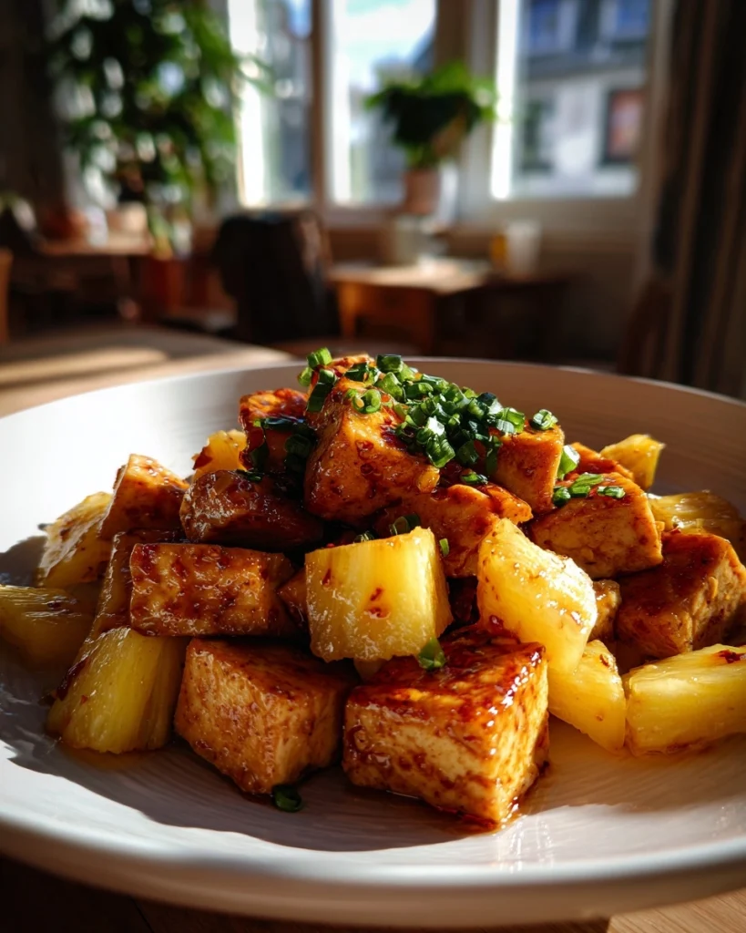 Sweet &amp; Savory Pineapple Tofu | Must-Try Vegan Dinner
