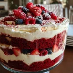 Red Velvet Trifle with Cream Cheese Mousse