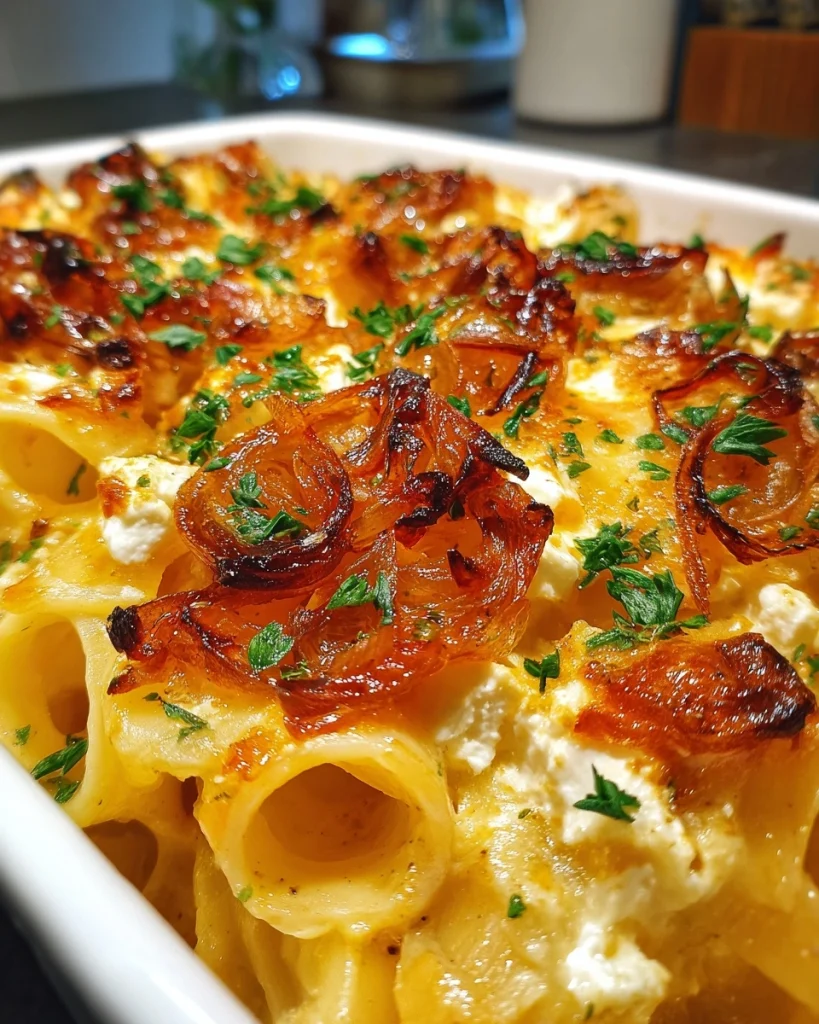 Baked Feta Pasta 2.0 — The Upgraded Version with Caramelized Onions