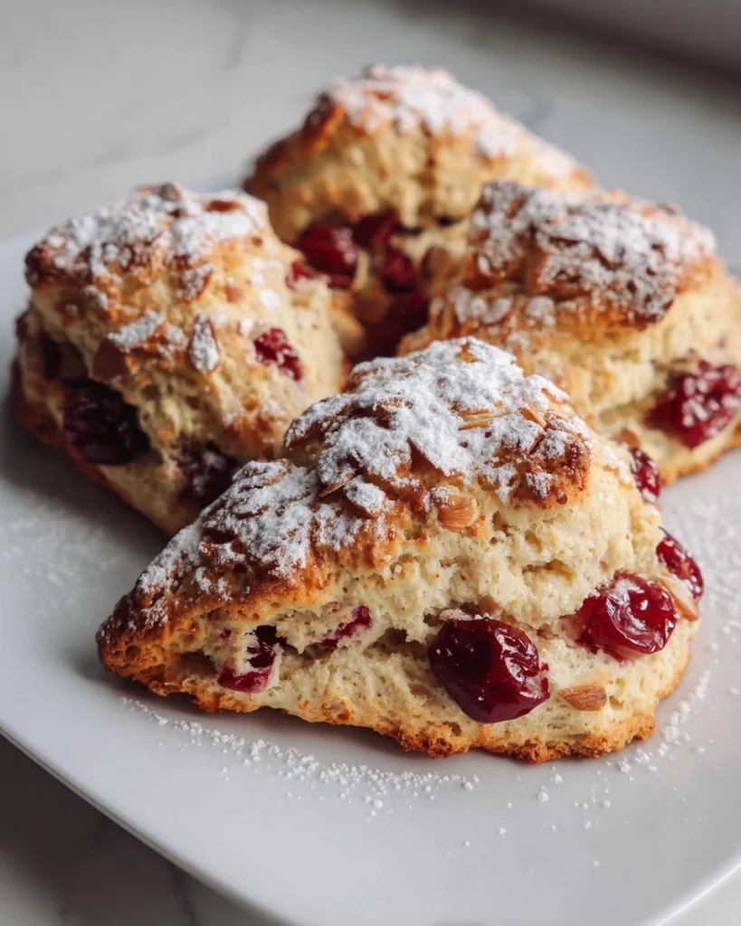 Cherry Almond Scones That Melt in Your Mouth