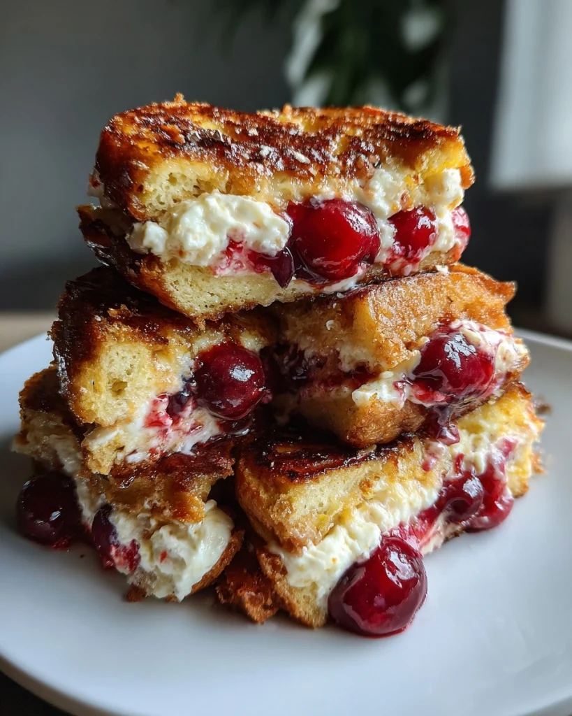 Cherry Cheesecake Stuffed French Toast — Brunch Will Never Be the Same