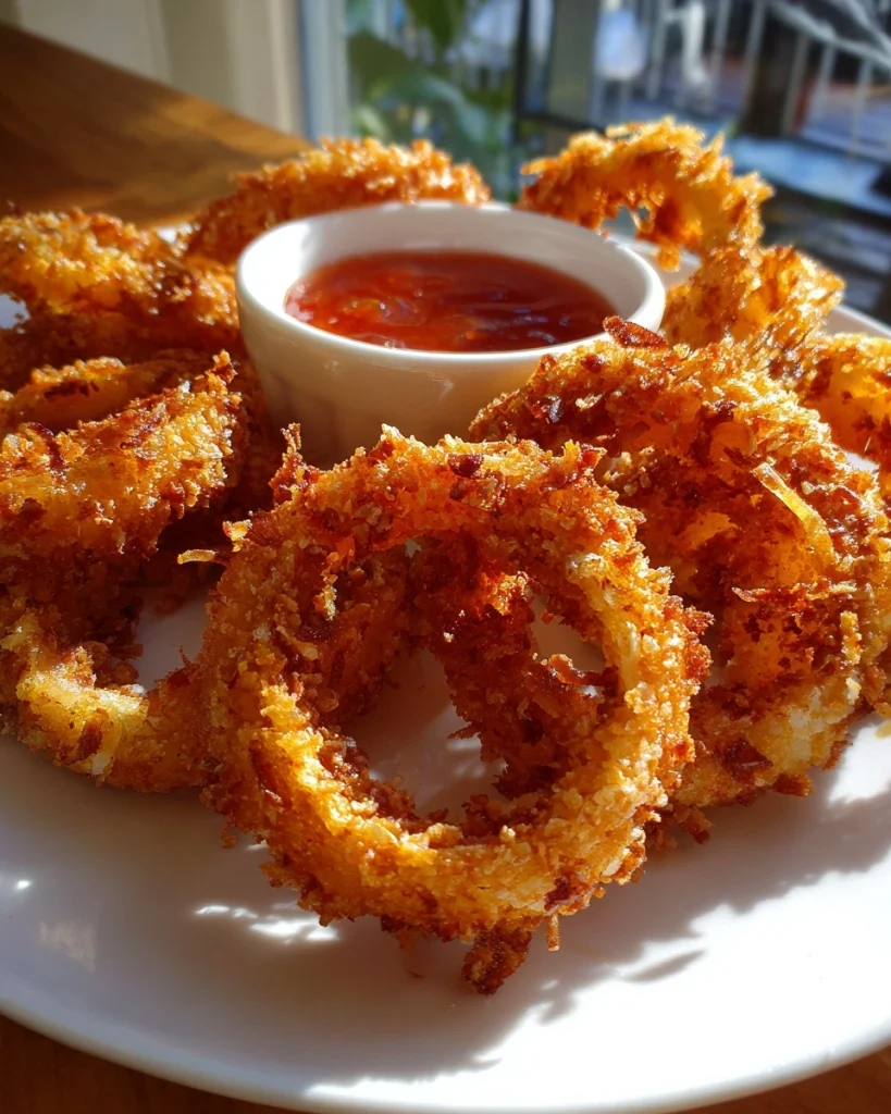 Crispy Keto Onion Rings with Zero Breadcrumbs (Air Fryer Magic!)