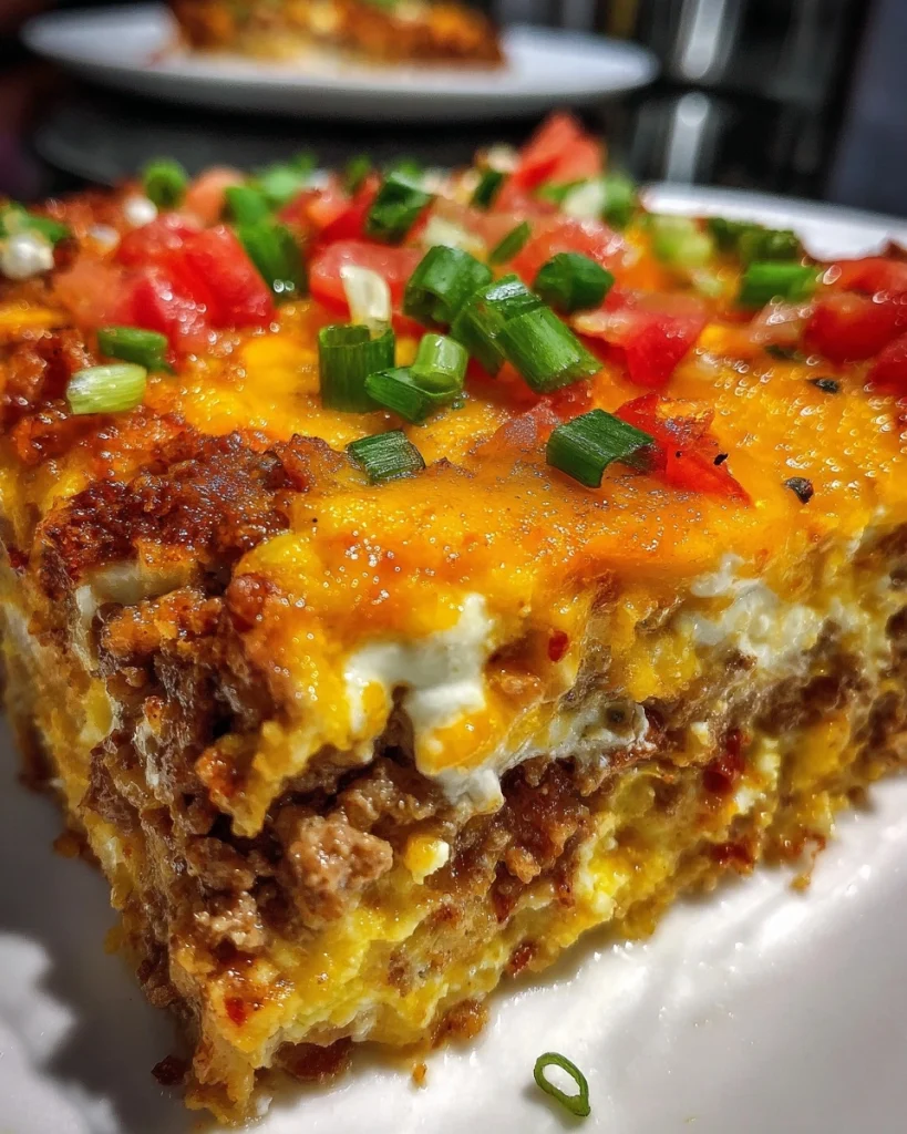 High-Protein Keto Taco Casserole with Cottage Cheese (55g Protein!)