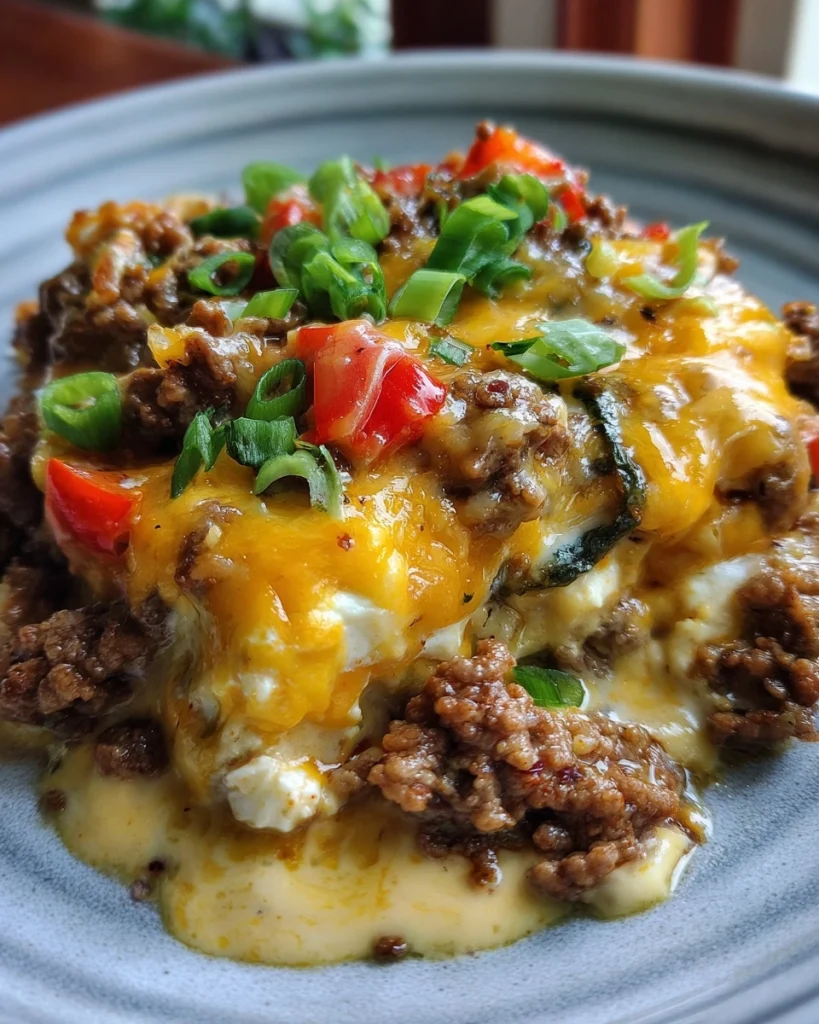 Keto Ground Beef &amp; Cottage Cheese Queso — 5 Ingredients, 30g Protein