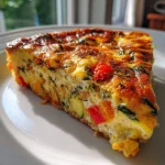 Mediterranean Zucchini Frittata Packed with Veggies & Cheese