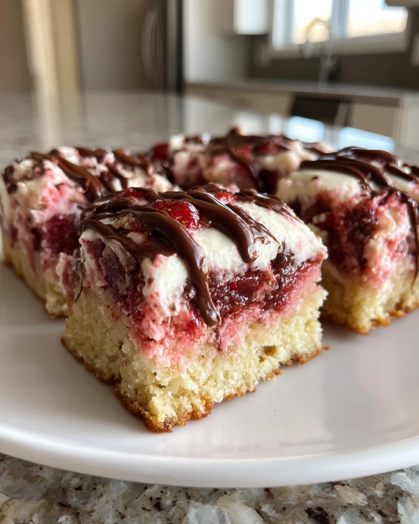 Strawberry Earthquake Cake Bars — Perfect for Potlucks & Parties