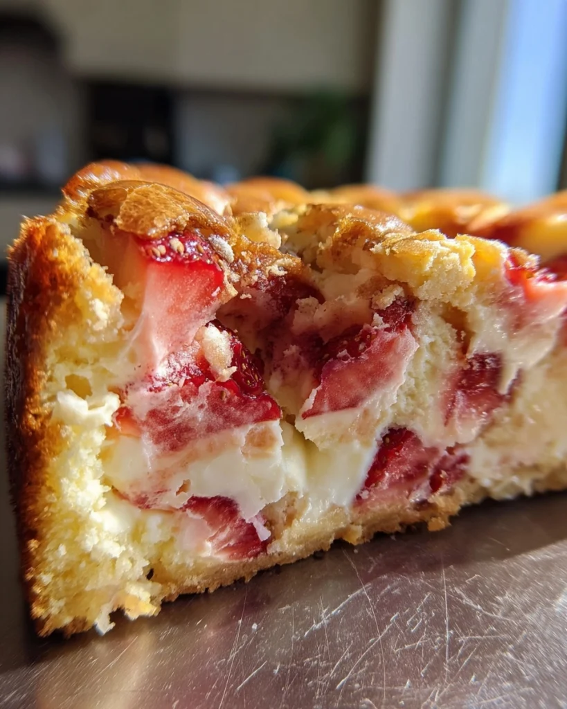 Strawberry Earthquake Cake — So Gooey It Cracks While Baking! 🍓