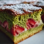Strawberry Matcha Earthquake Cake — The Most Beautiful Dessert of 2026