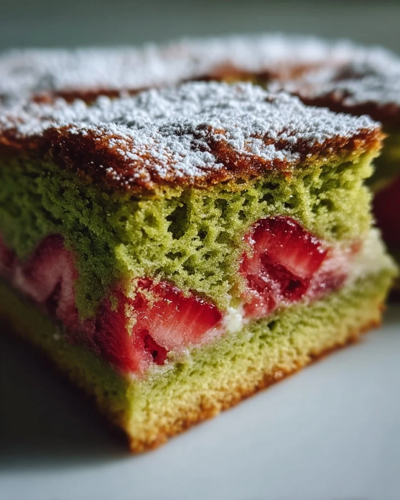 Strawberry Matcha Earthquake Cake — The Most Beautiful Dessert of 2026